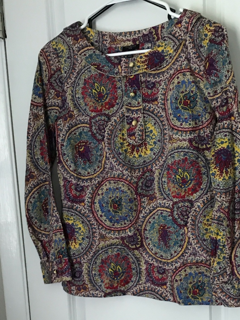 Talbots Multicolor Paisley Print Blouse